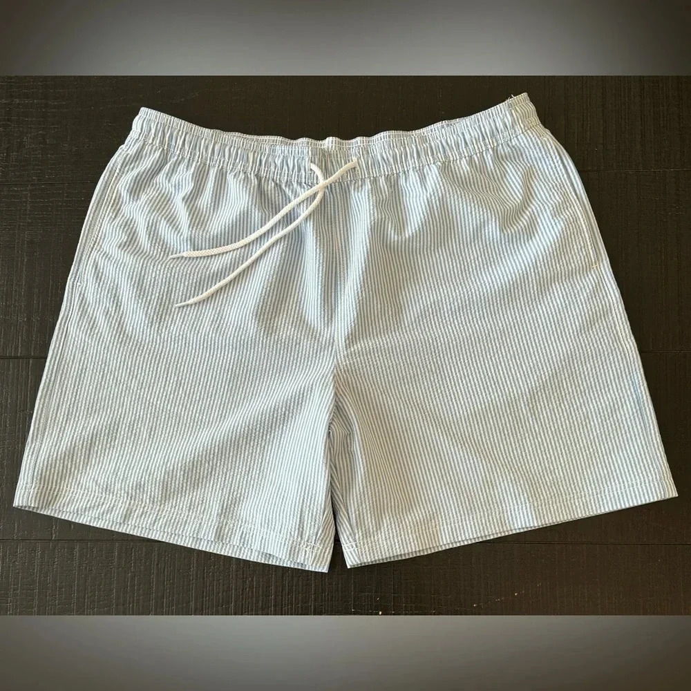 Magellan Striped Shorts Outdoors Gear Tie Waist Women's XL Blue & White